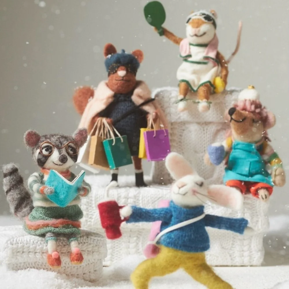 Anthropologie Hobbie Handmade Felt Ornaments Teachers NWT